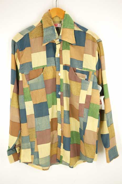 Levi's （リーバイス） 70S　マルチカラーブロック柄　コットンシャツ メンズ トップス