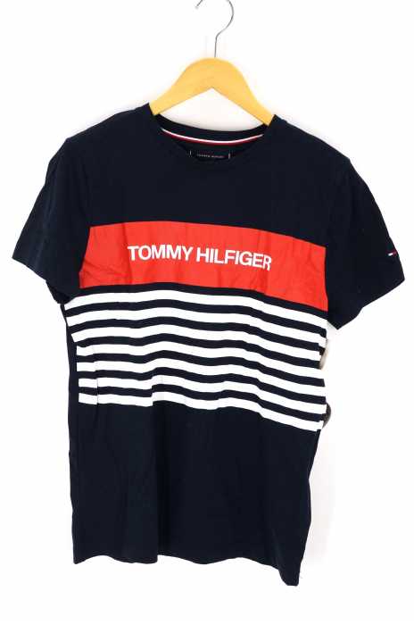 TOMMY HILFIGER（トミーヒルフィガー） ロゴプリントボーダーTシャツ メンズ トップス