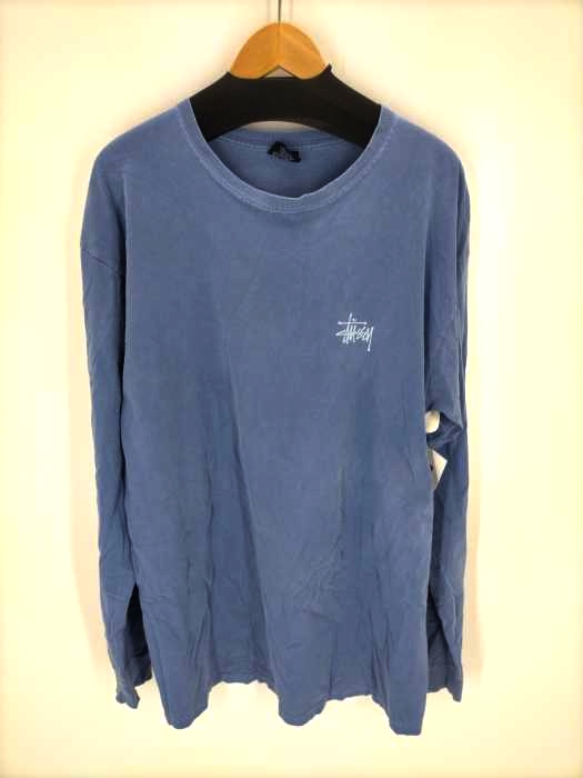 Stussy(ステューシー) バックストックロゴ オーバーダイ ロングスリーブTシャツ メンズ トップス