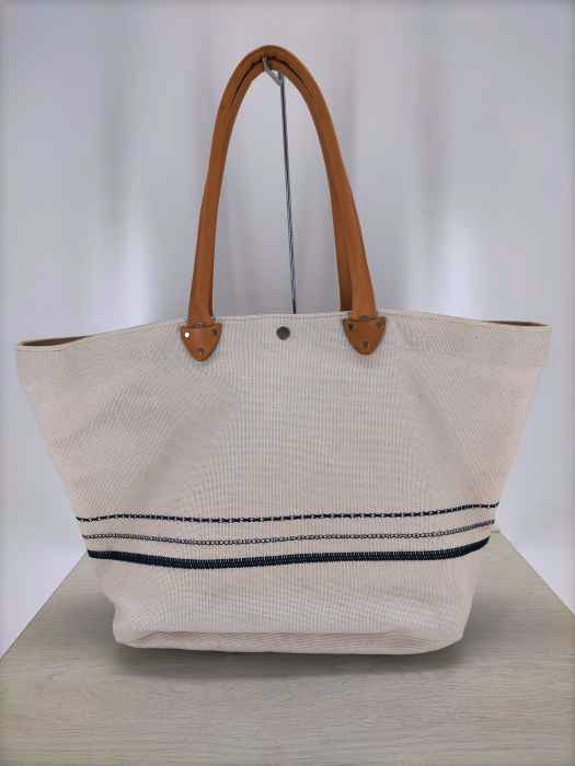 Varde77（バルデセブンティセブン） ヌメ革ストラップ キャンバストートバッグ LINE TOTE BAG メンズ バッグ