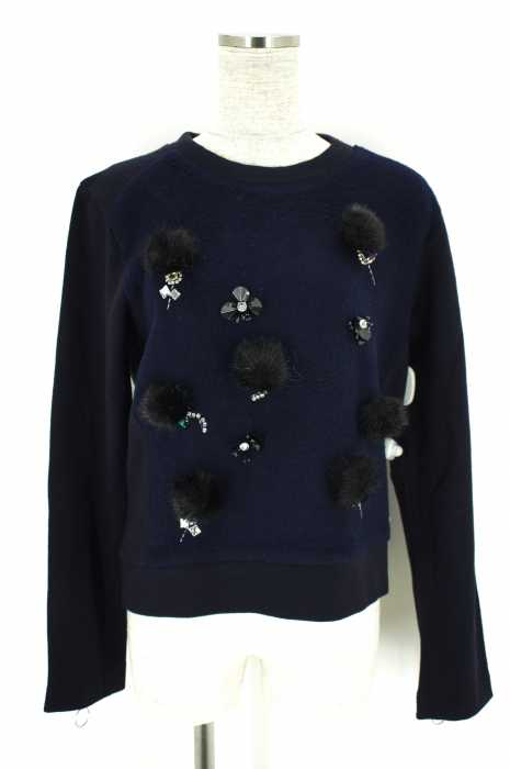 MUVEIL(ミュベール) 16AW ファーボール刺繍トップス レディース トップス