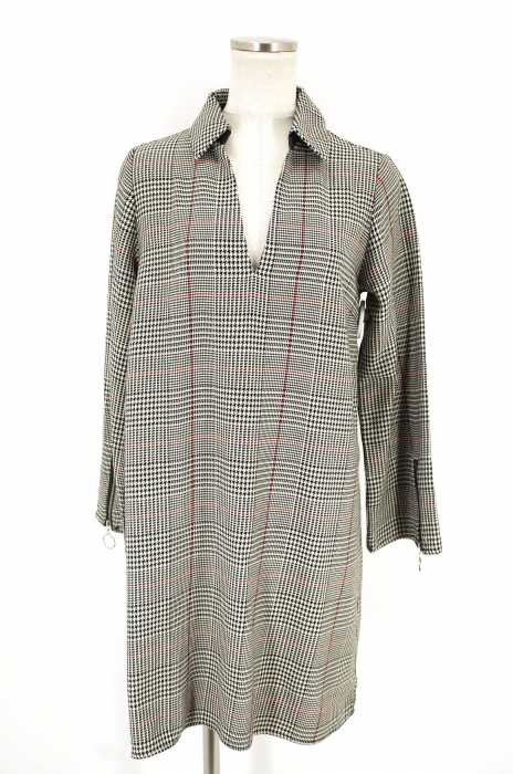 ZARA BASIC (ザラベーシック) 千鳥格子 スキッパー レディース ワンピース