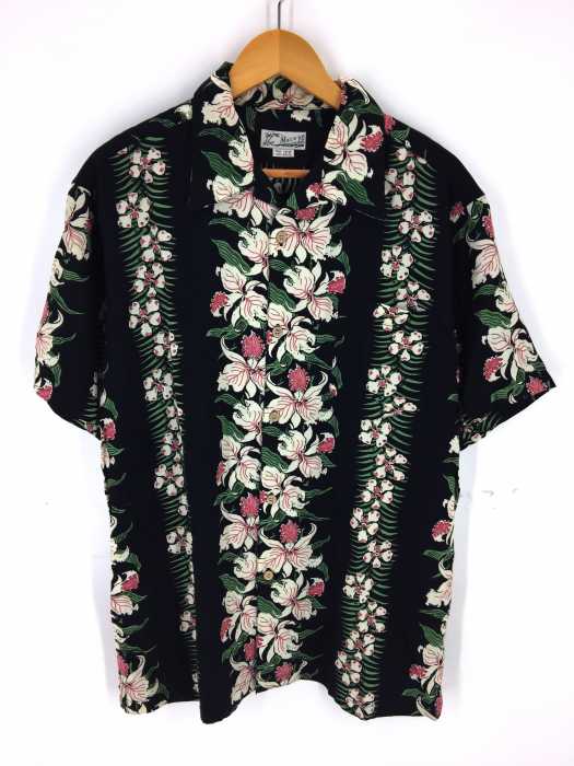 Maceye（フメイ） レーヨン総柄シャツ オープンカラー メンズ トップス