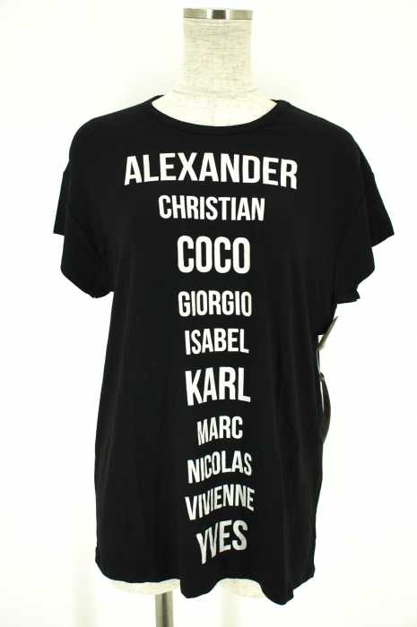 VICOLO NORTH LAND（ヴィコロノースランド） 「MAXI T SHIRT」デザイナーネームプリントTシャツ レディース トップス