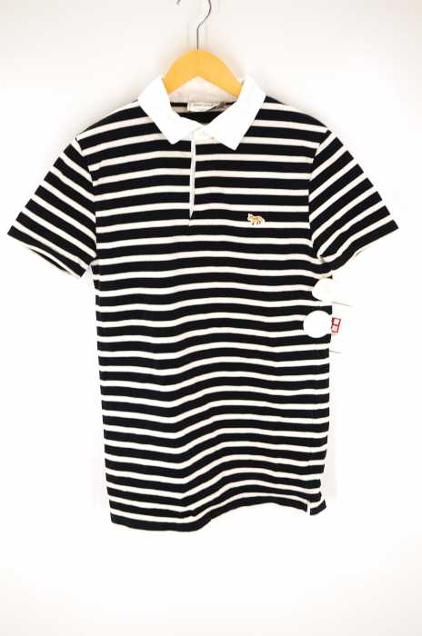 MAISON KITSUNE （メゾンキツネ） フォックスパッチボーダーポロシャツ メンズ トップス