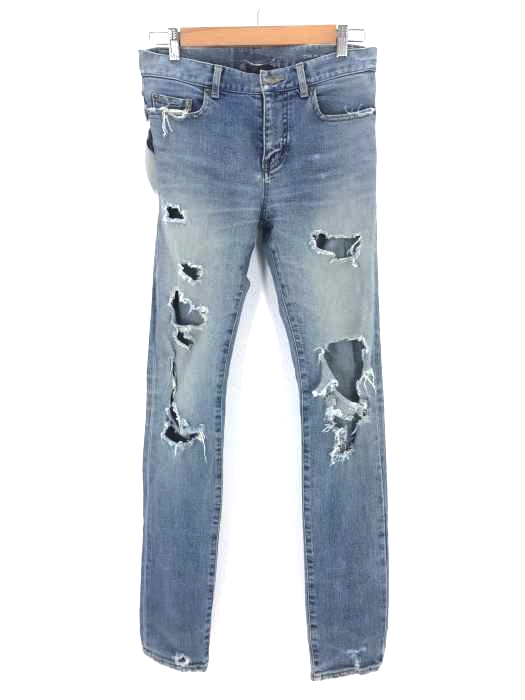SAINT LAURENT PARIS(サンローランパリ) クラッシュ加工デニムパンツ メンズ パンツ