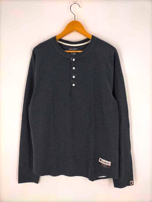Champion（チャンピオン） ラウンド ヘンリーネックロングスリーブカットソー メンズ トップス