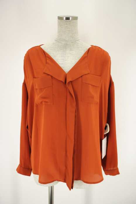Loungedress GALLARDAGALANTE （ラウンジドレス ガリャルダガランテ ） ノーカラーシフォンシャツ レディース トップス