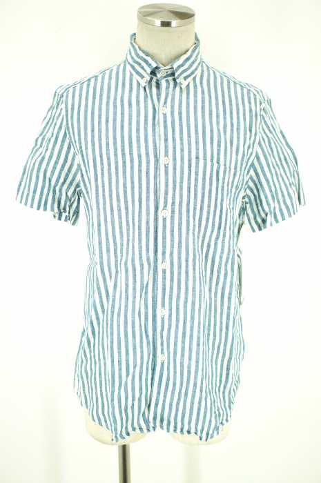 Steven Alan (スティーブンアラン) リネン ストライプ シャツ メンズ トップス