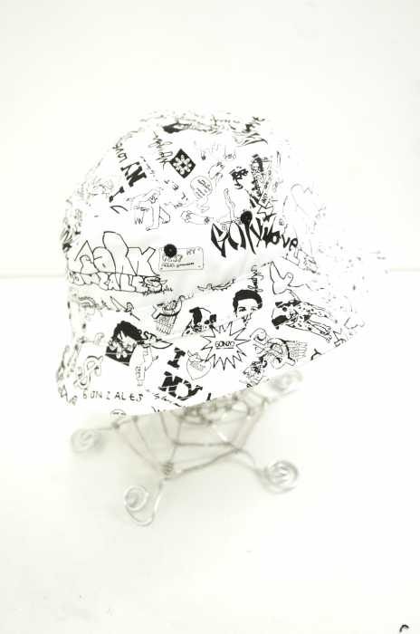 NEW ERA×MARK GONZALES (ニューエラ×マークゴンザレス) 総柄バケットハット メンズ 帽子