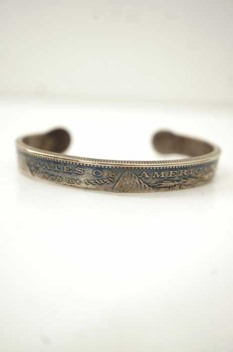 NORTH WORKS （ノースワーク） MORGAN DOLLAR ENDSHELL&TURQUOISE BANGLE  1ドル モルガンダラー コインバングル メンズ アクセサリー
