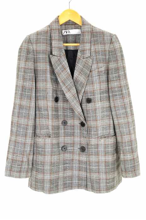 ZARA（ザラ） グレンチェックウールテーラードジャケット レディース アウター