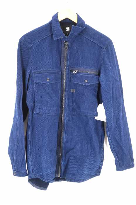 G-STAR RAW （ジースターロー） インディゴ染めジップアップジャケット メンズ アウター