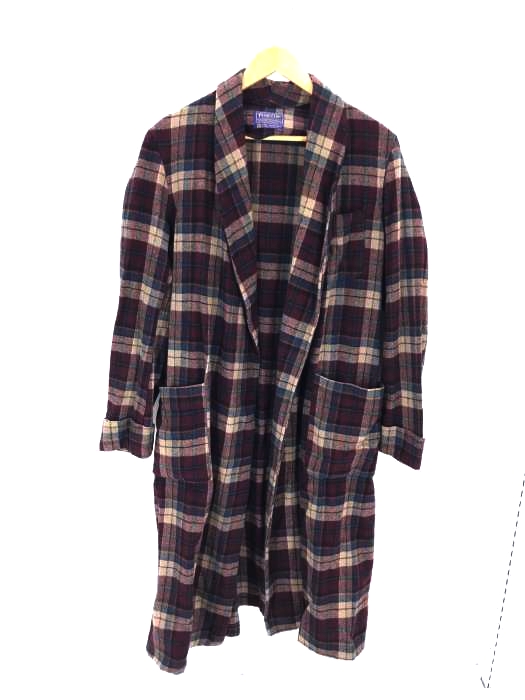 PENDLETON（ペンドルトン） USA製 チェック柄 ウール混 ガウンコート