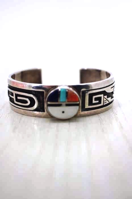 NAVAJO（ナバホ） HOPI Frank Lahaleon ミックスデザインバングル メンズ アクセサリー