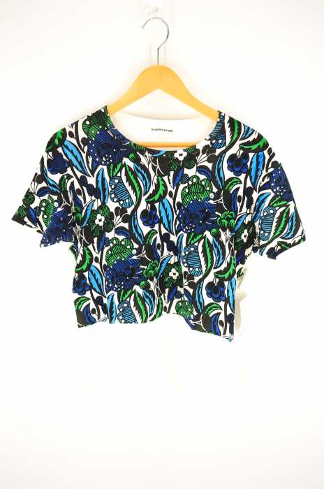 beautiful people （ビューティフルピープル） 100/2 jersey laurel print kids T レディース トップス