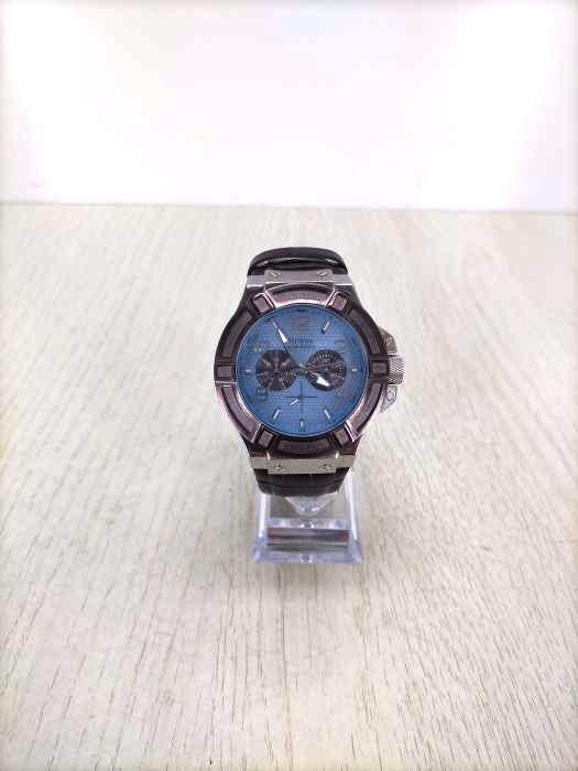GUESS（ゲス） 型押しレザーストラップ アナログ 腕時計 メンズ 腕時計