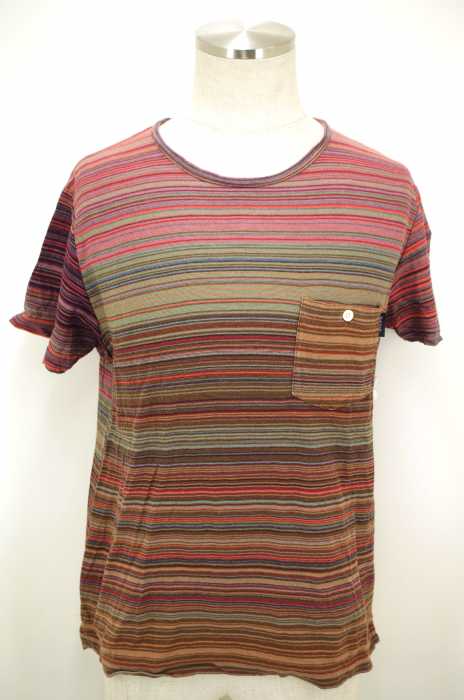 Paul Smith JEANS （ポール・スミスジーンズ） マルチボーダー柄ポケットTシャツ メンズ トップス