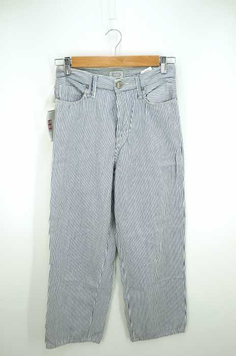 moname(モナーム) ヒッコリー デニムストライプパンツ WIDE PANTS ワイドパンツ レディース パンツ
