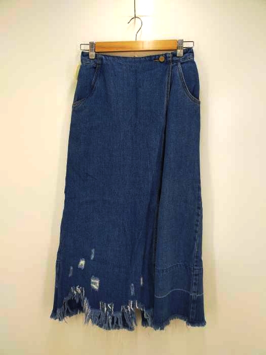 ZARA trafaluc denimwear（ザラ トラファルクデニムウェア） カットオフ 重ね ダメージワイドパンツ レディース パンツ