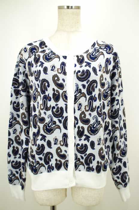 EMODA （エモダ） 15SS Jacquard paiey BLOCKKNIT 総柄カーディガン レディース トップス