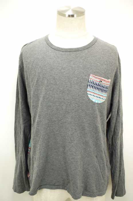 Paul Smith JEANS(ポール・スミスジーンズ) インディアン柄切替ロングTシャツ ロンT メンズ トップス