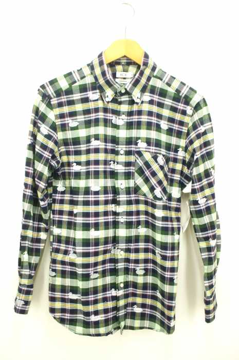 THOM BROWNE × KOE (トム ブラウン コエ) タータンチェック柄ボタンダウン メンズ トップス