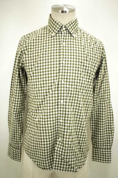 UNITED ARROWS green label relaxing （ユナイテッドアローズグリーンレーベルリラクシング） GIZA ギンガムチェックボタンダウンシャツ メンズ トップス
