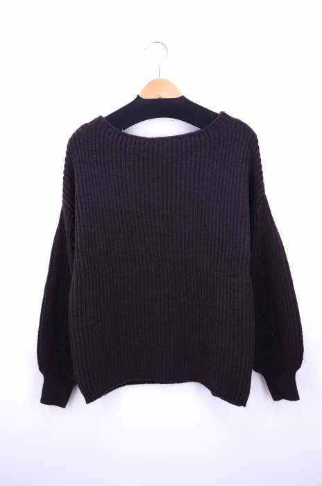 le coeur blanc（ルクールブラン） 18AW ローゲージ片畦ボリュームニット レディース トップス