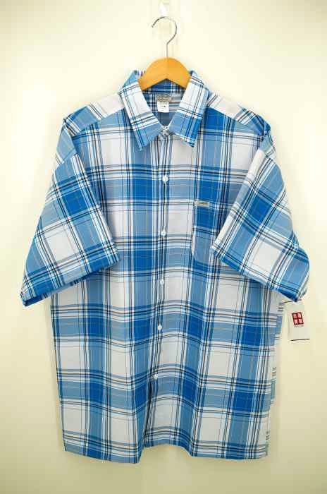 CALTOP（キャルトップ） ポケット付き半袖チェックシャツ メンズ トップス