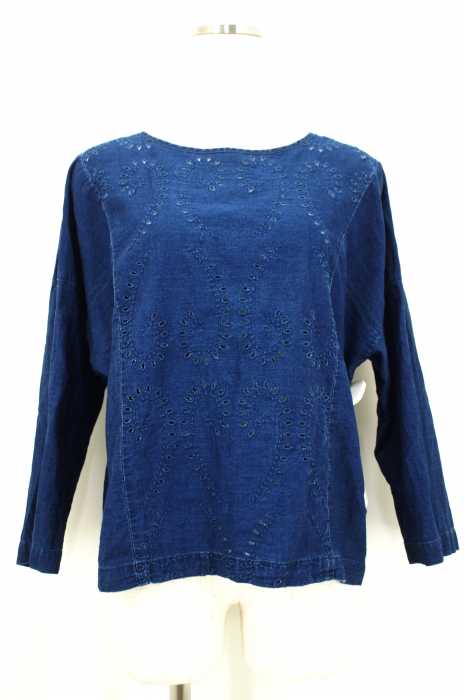 UNITED ARROWS green label relaxing (ユナイテッドアローズグリーンレーベルリラクシング) インディゴシシュウブラウス レディース トップス