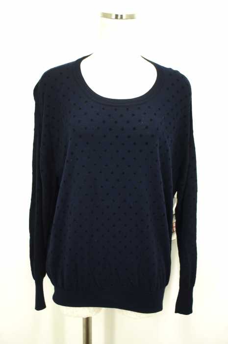 Paul Smith BLACK （ポールスミスブラック） ドット柄クールネックセーター レディース トップス
