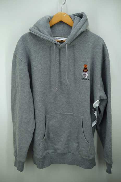 QUARTER SNACKS（クウォータースナックス） Embroidered Snackman Hoodie ロゴ刺繍プルオーバースウェットパーカー メンズ トップス