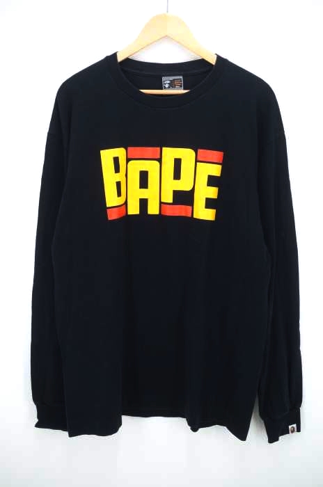 A BATHING APE（アベイシングエイプ） ロゴプリント長袖Tシャツ メンズ トップス