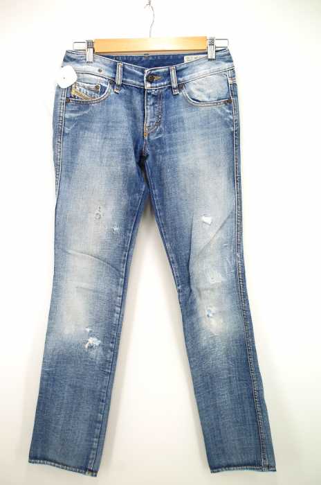 DIESEL （ディーゼル） LHELA 0071J クラッシュ加工デニムパンツ レディース パンツ