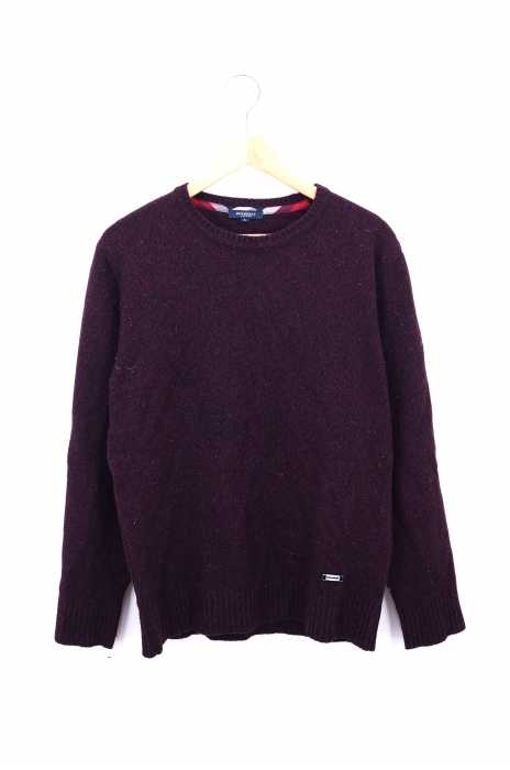 BURBERRY LONDON(バーバリーロンドン) メランジ調 ウールクルーネックニット メンズ トップス