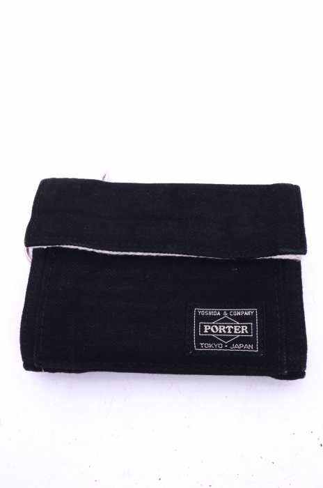 PORTER （ポーター） ブラックデニム 折り畳み財布 メンズ 財布・ケース