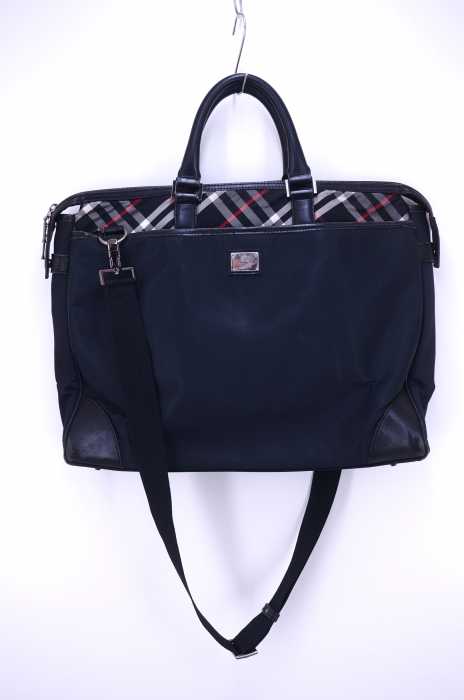BURBERRY BLACK LABEL （バーバリーブラックレーベル） ノバチェック柄切替 ナイロンブリーフケース メンズ バッグ