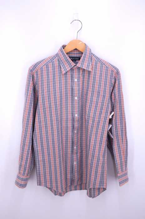 AQUASCUTUM （アクアスキュータム） マルチストライプ柄 コットンボタンシャツ メンズ トップス