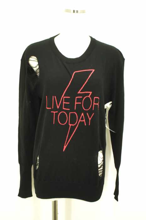 VENERTA knitwear (ヴェネルタ ニットウェア) 16AW HOLIDAY LINE LIVE FOR TODAY ダメージ レディース トップス