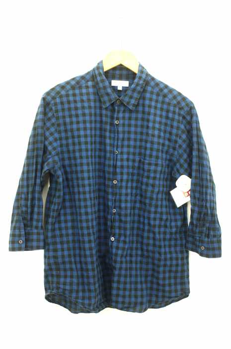 BEAUTY & YOUTH UNITED ARROWS  （ビューティーアンドユースユナイテッドアローズ） インディゴチェック クウォータースリーブシャツ メンズ トップス