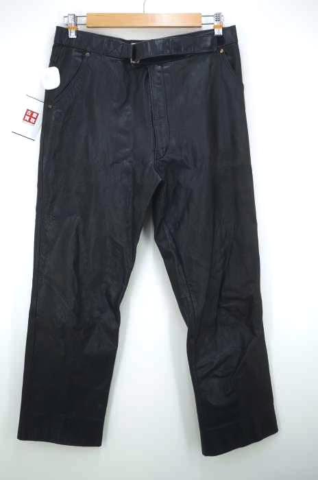USED古着(ユーズドフルギ) ベルテッドレザーパンツ メンズ パンツ