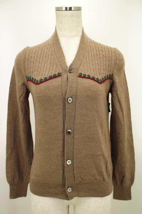 robe de chambre COMME des GARCONS(ローブドシャンブルコムデギャルソン) AD1999 刺繍入りウールカーディガン レディース トップス