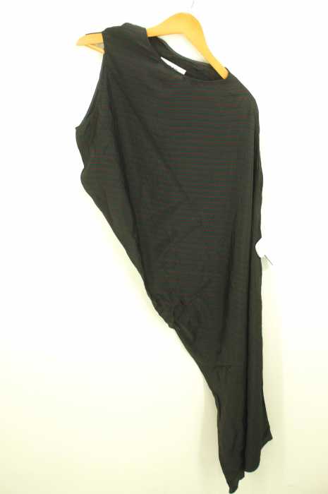 MM6 Maison Margiela (エムエムシックス メゾンマルジェラ) Striped one-shoulder midi dress レディース ワンピース
