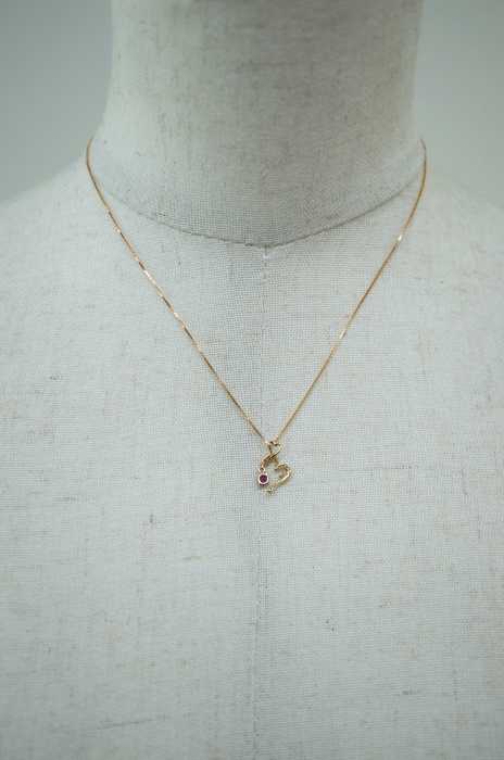 USED古着 (ユーズドフルギ) K18 .02CT モチーフネックレス レディース アクセサリー