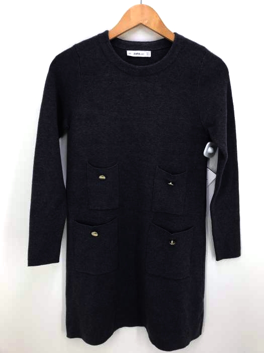 ZARA KNIT(ザラニット) 四つポケットクルーネックセーター レディース トップス