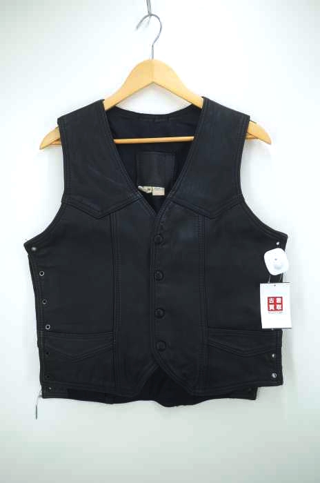 USED古着（ユーズドフルギ） LEATHER VEST レザーベスト メンズ トップス