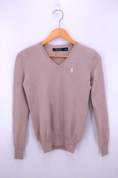 POLO GOLF RALPH LAUREN（ポロゴルフラルフローレン） ポニー刺繍 Vネック ウールニット レディース トップス