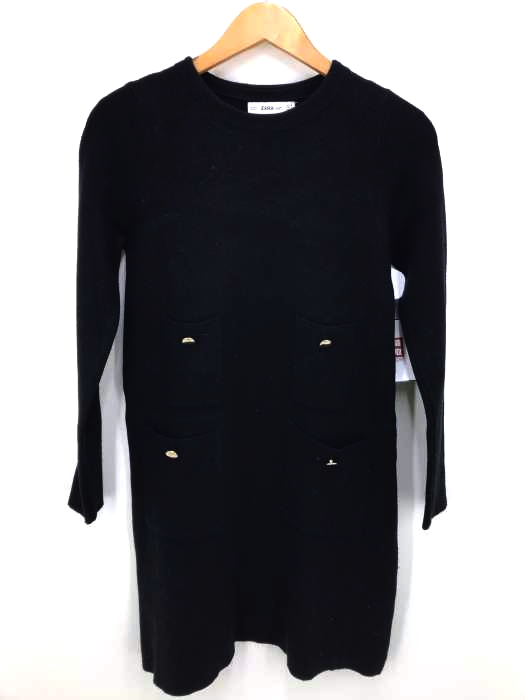 ZARA KNIT(ザラニット) 四つポケットクルーネックセーター レディース トップス