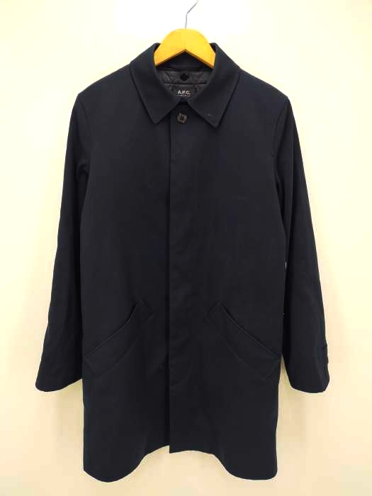 A.P.C.（アーペーセー） 中綿ライナー付き比翼ステンカラーコート メンズ アウター